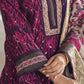 Magenta Muslin Ethnic Suit Set