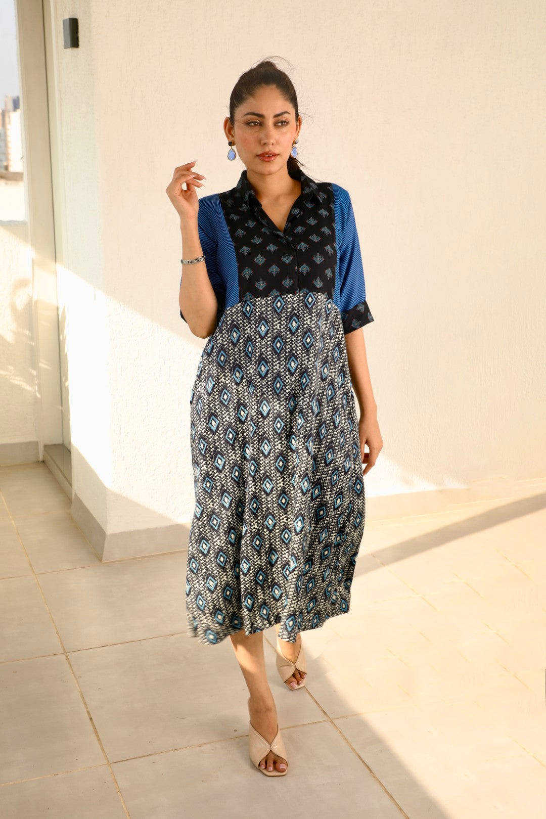 3 Print Dress