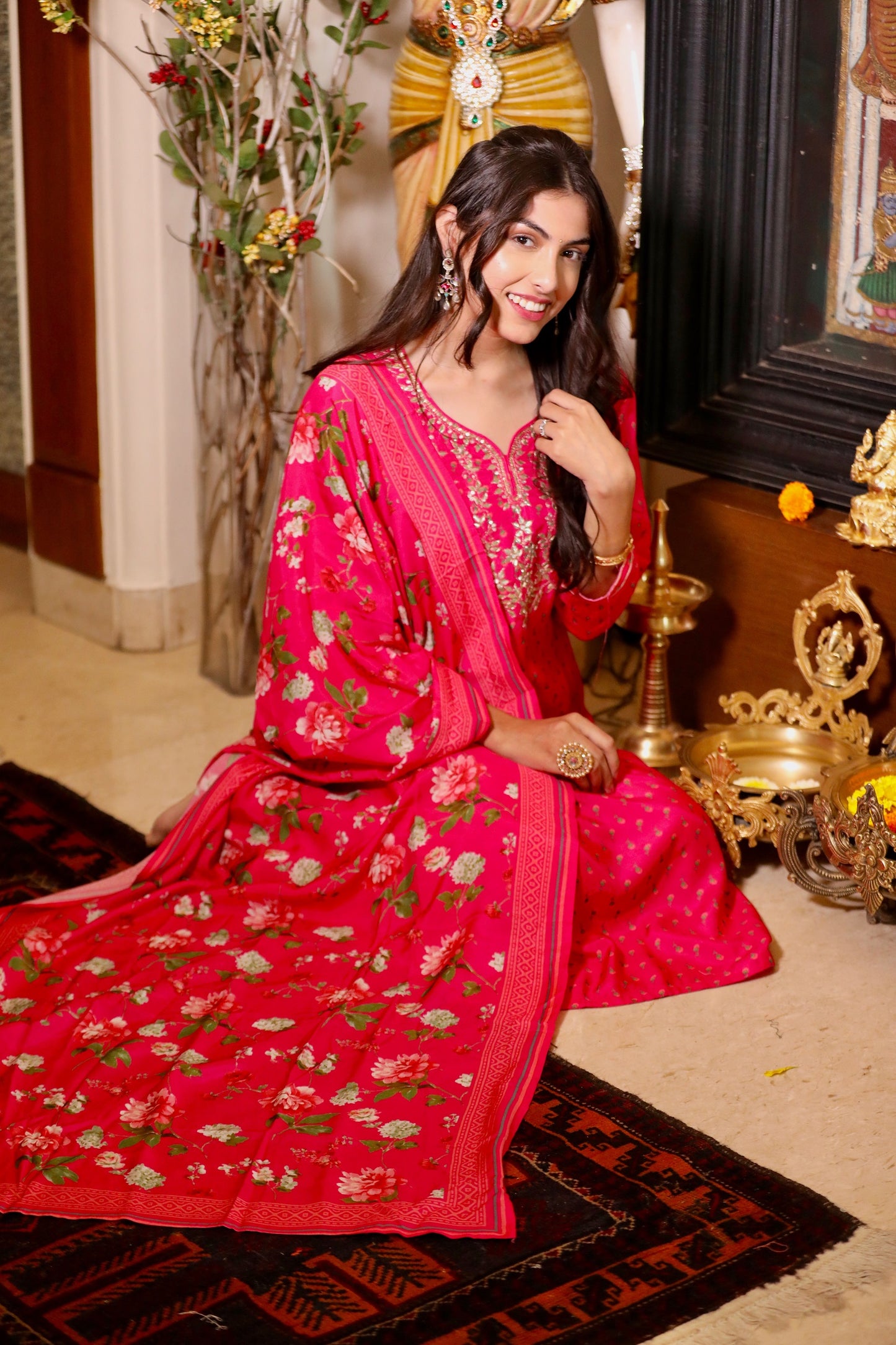 Rani Pink Gota Ethnic Suit