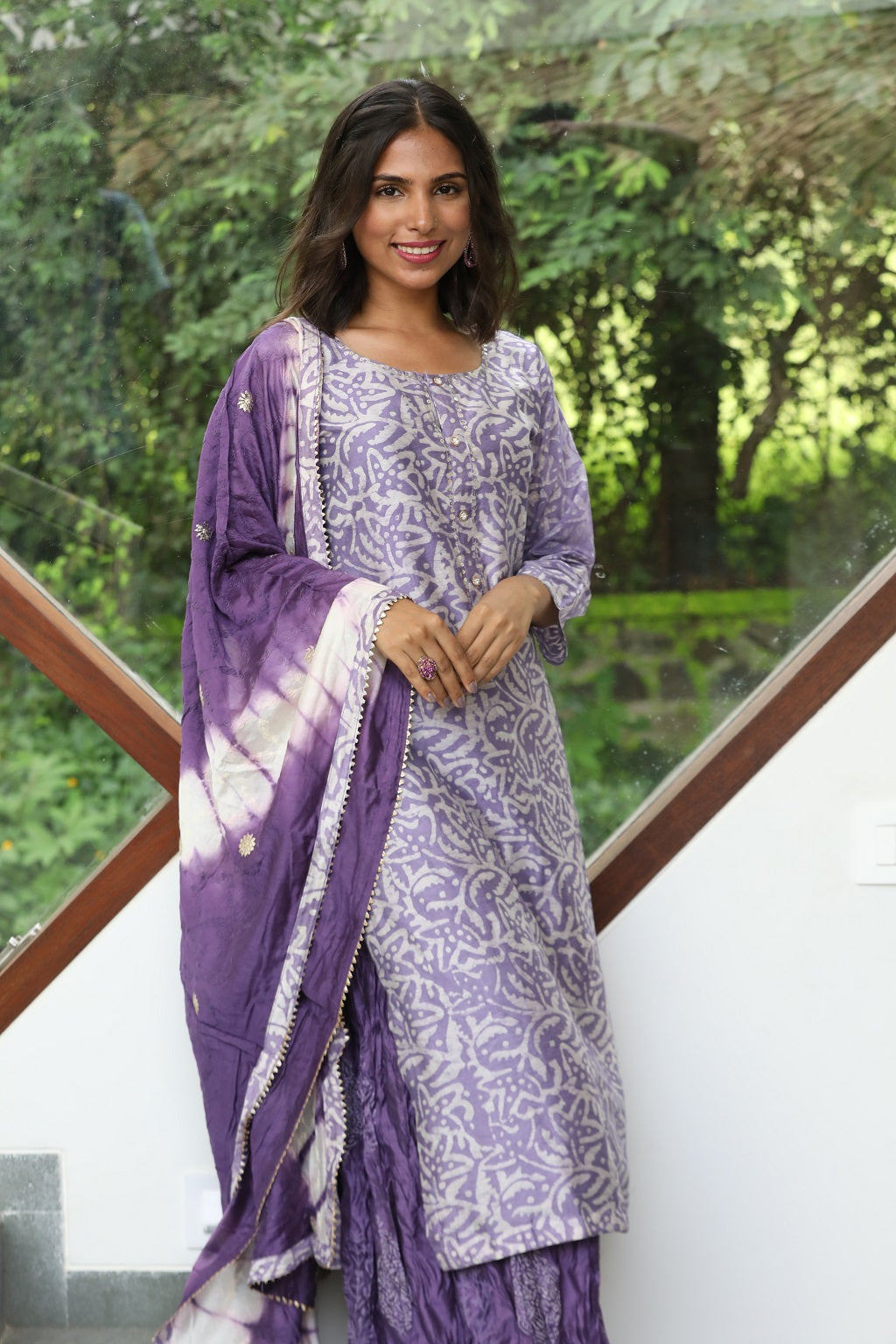 Muslin Palazzo Ethnic Suit