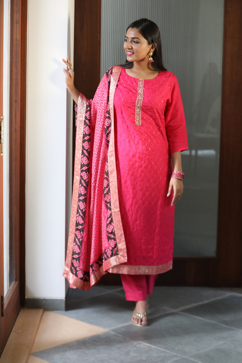 Pink Dola Silk Ethnic Suit