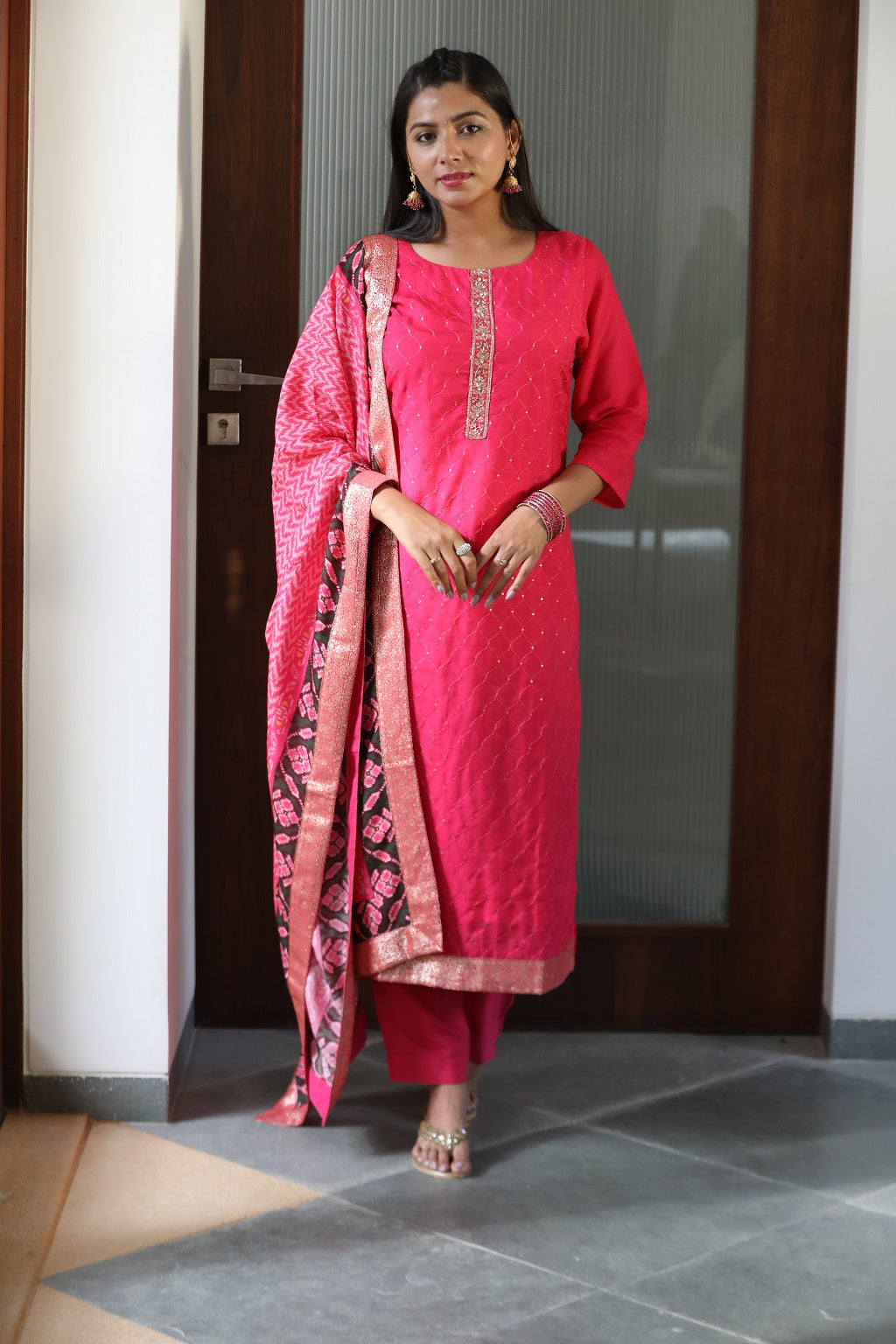 Pink Dola Silk Ethnic Suit