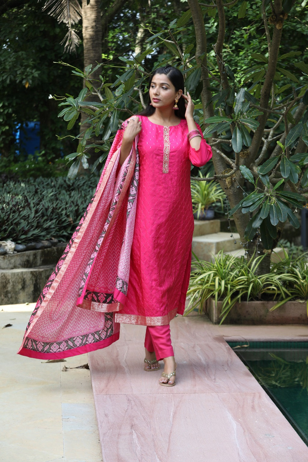 Pink Dola Silk Ethnic Suit