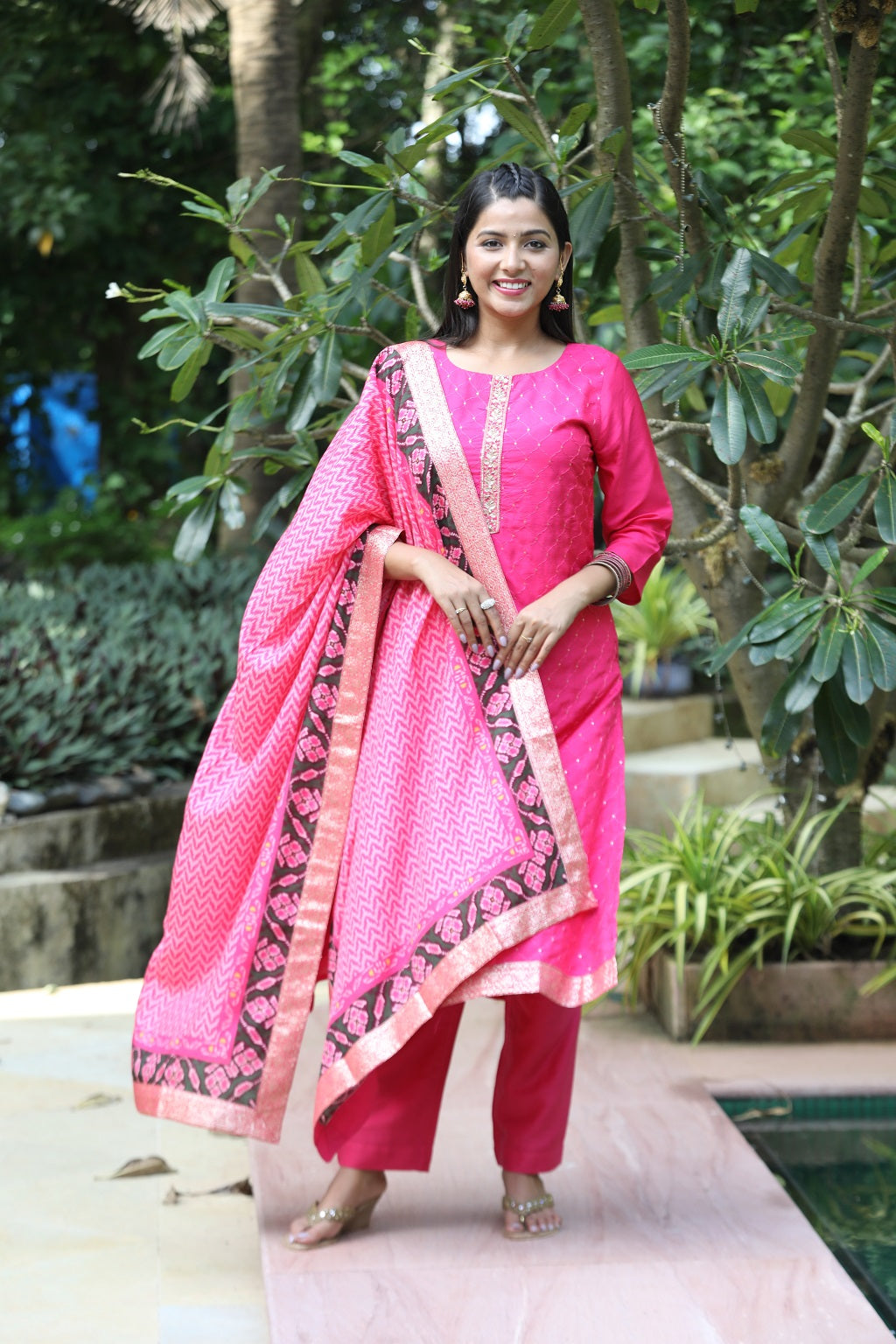 Pink Dola Silk Ethnic Suit