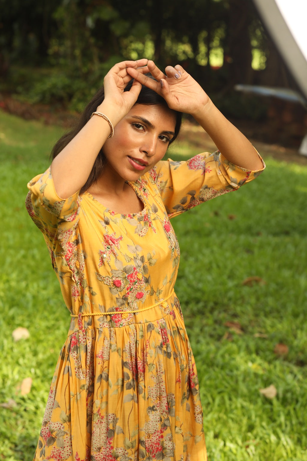 Yellow Floral Dress