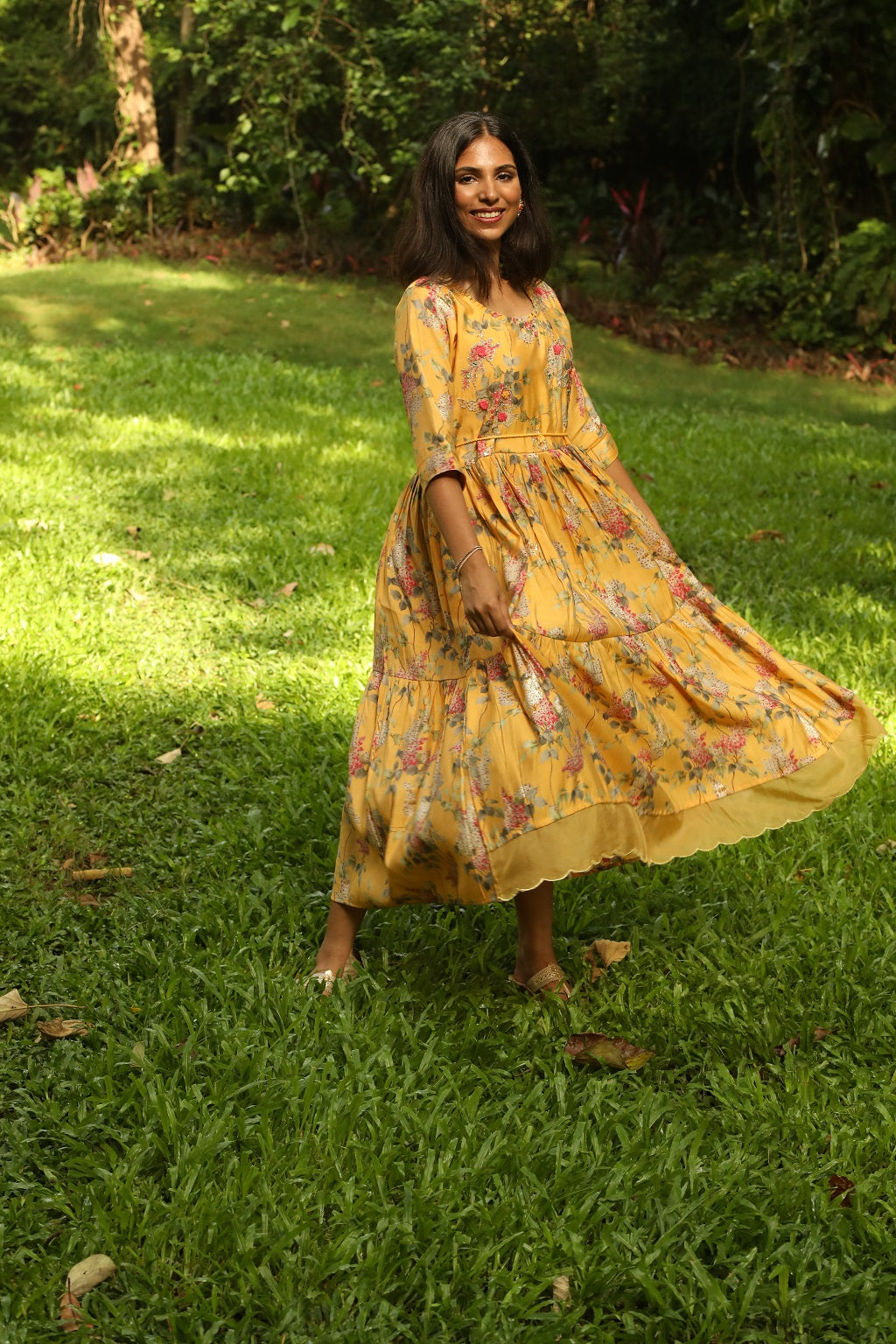 Yellow Floral Dress