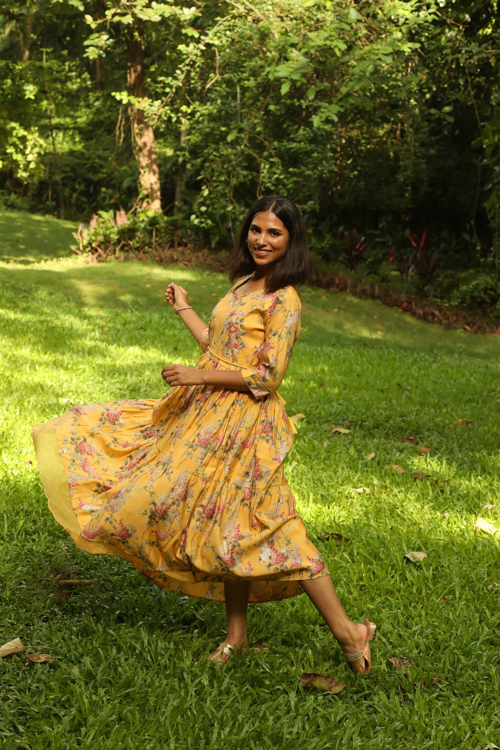 Yellow Floral Dress