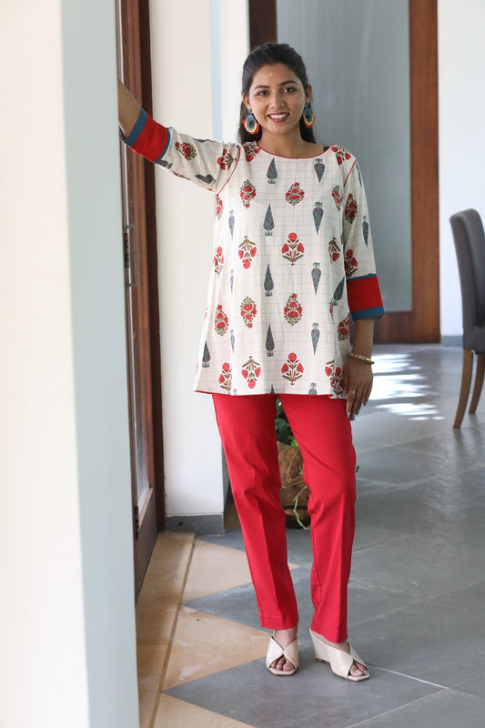 Butta Print Short Kurti
