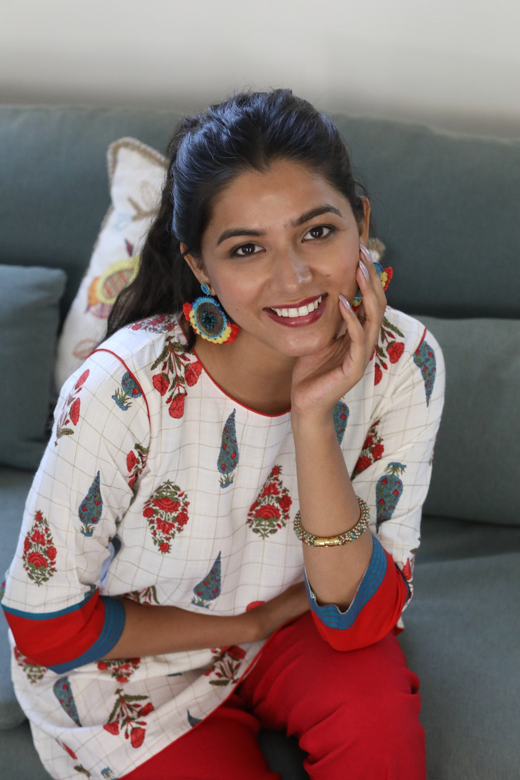 Butta Print Short Kurti