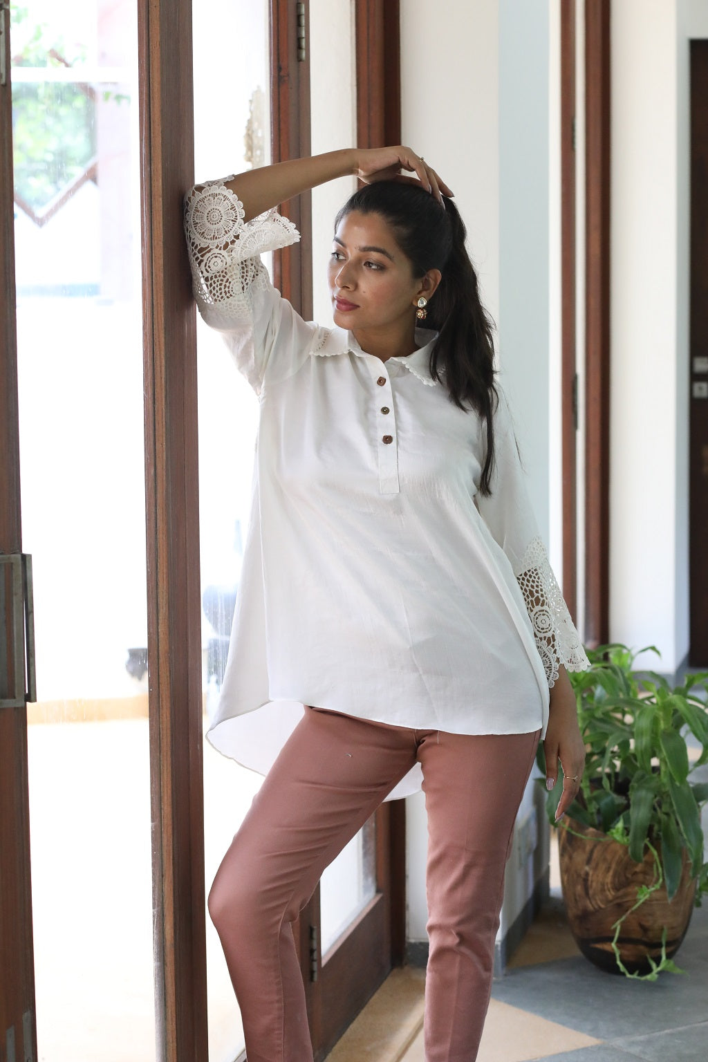 Nysha Lace Short Kurti