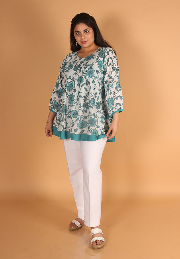 Blue Double Layered Kurti