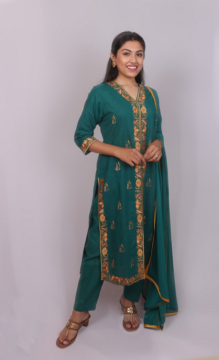 Emerald AO Butti Ethnic Suit