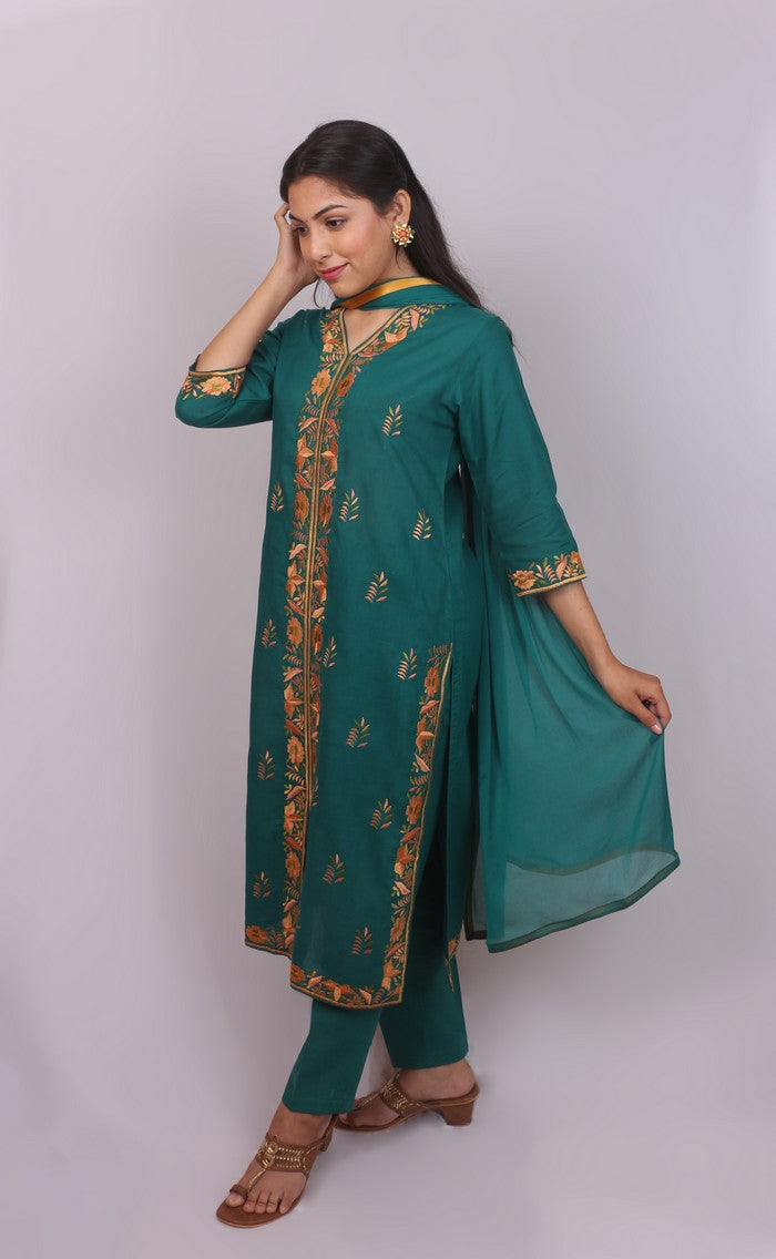 Emerald AO Butti Ethnic Suit