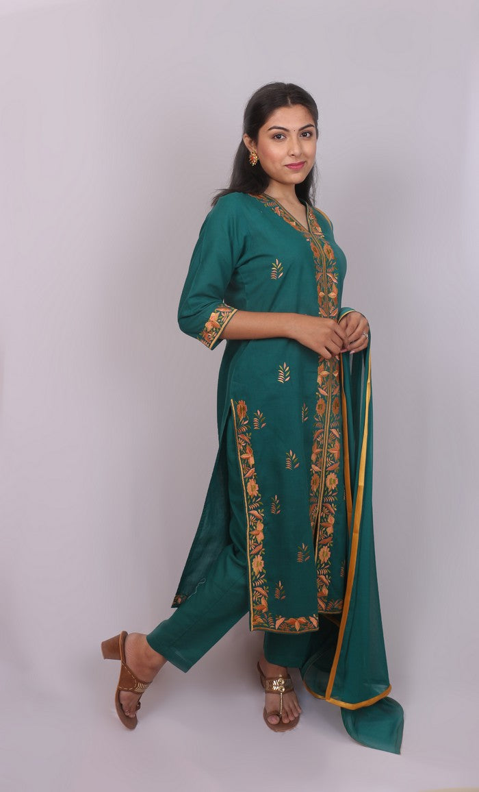 Emerald AO Butti Ethnic Suit