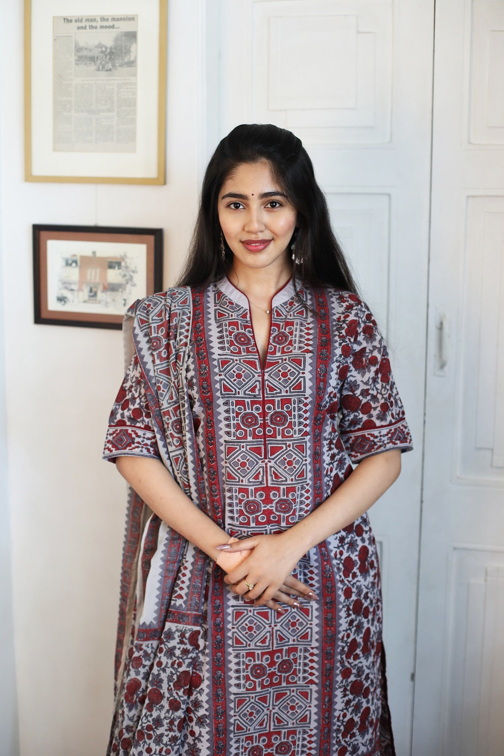Floral Abstract Ethnic Suit