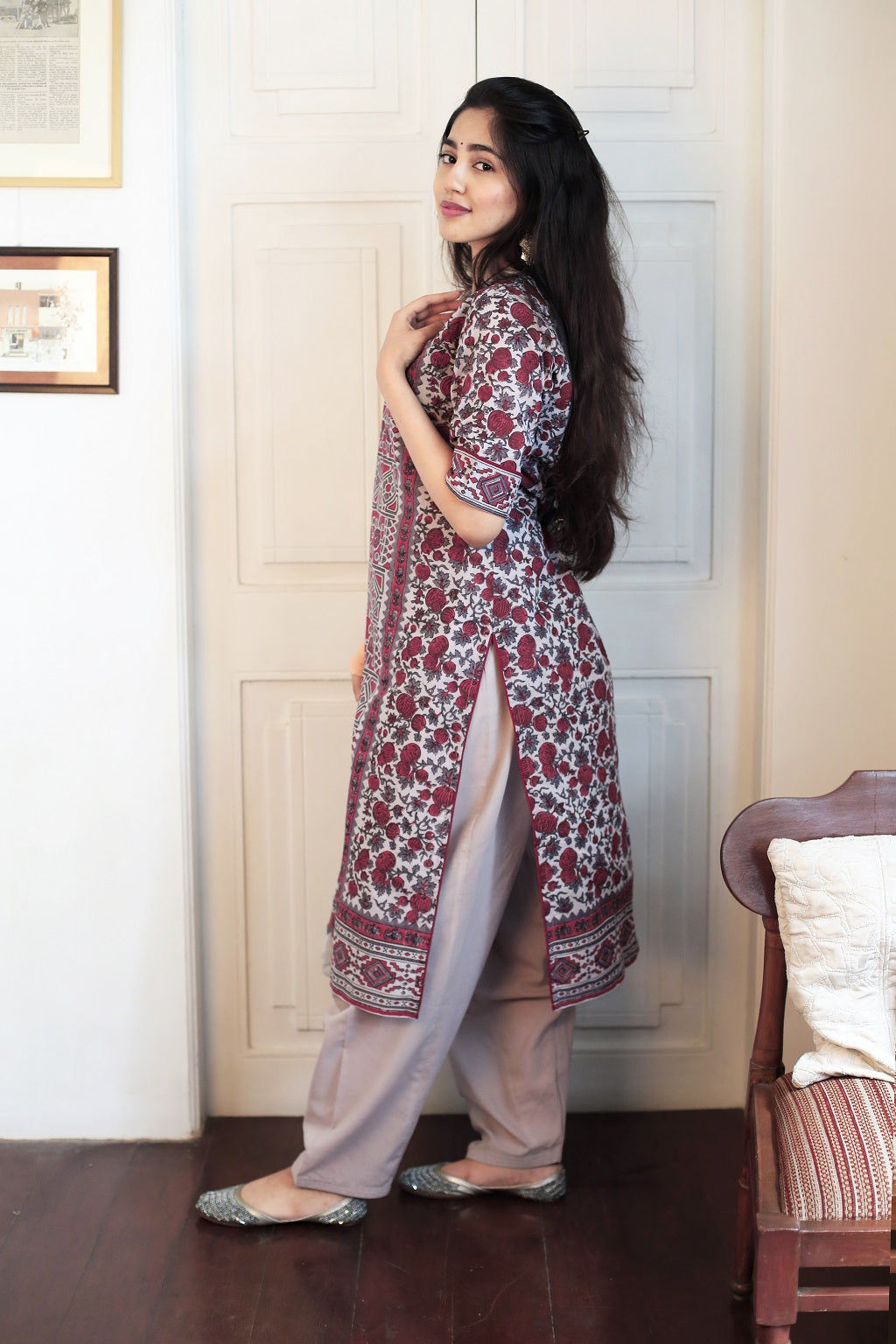 Floral Abstract Ethnic Suit