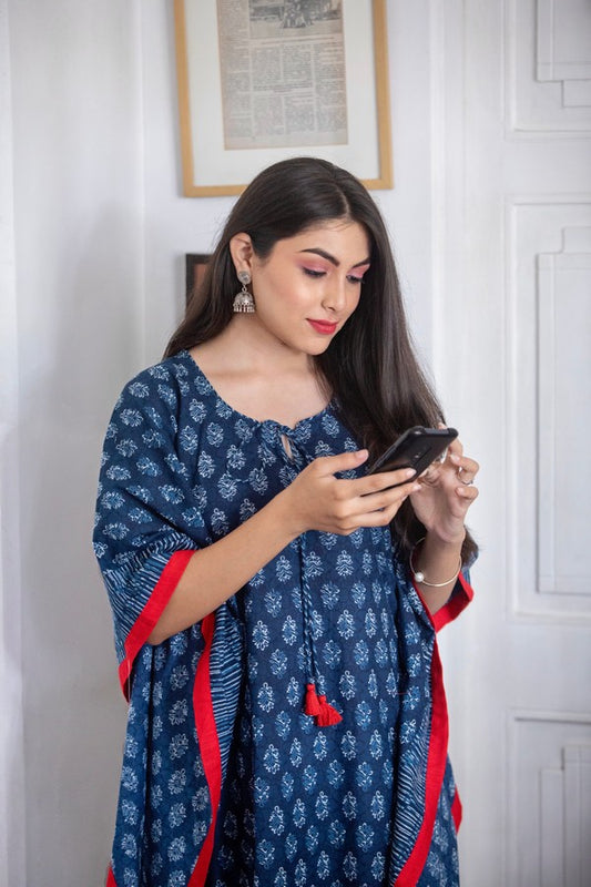 Kaftan Style Cotton Printed Kurta