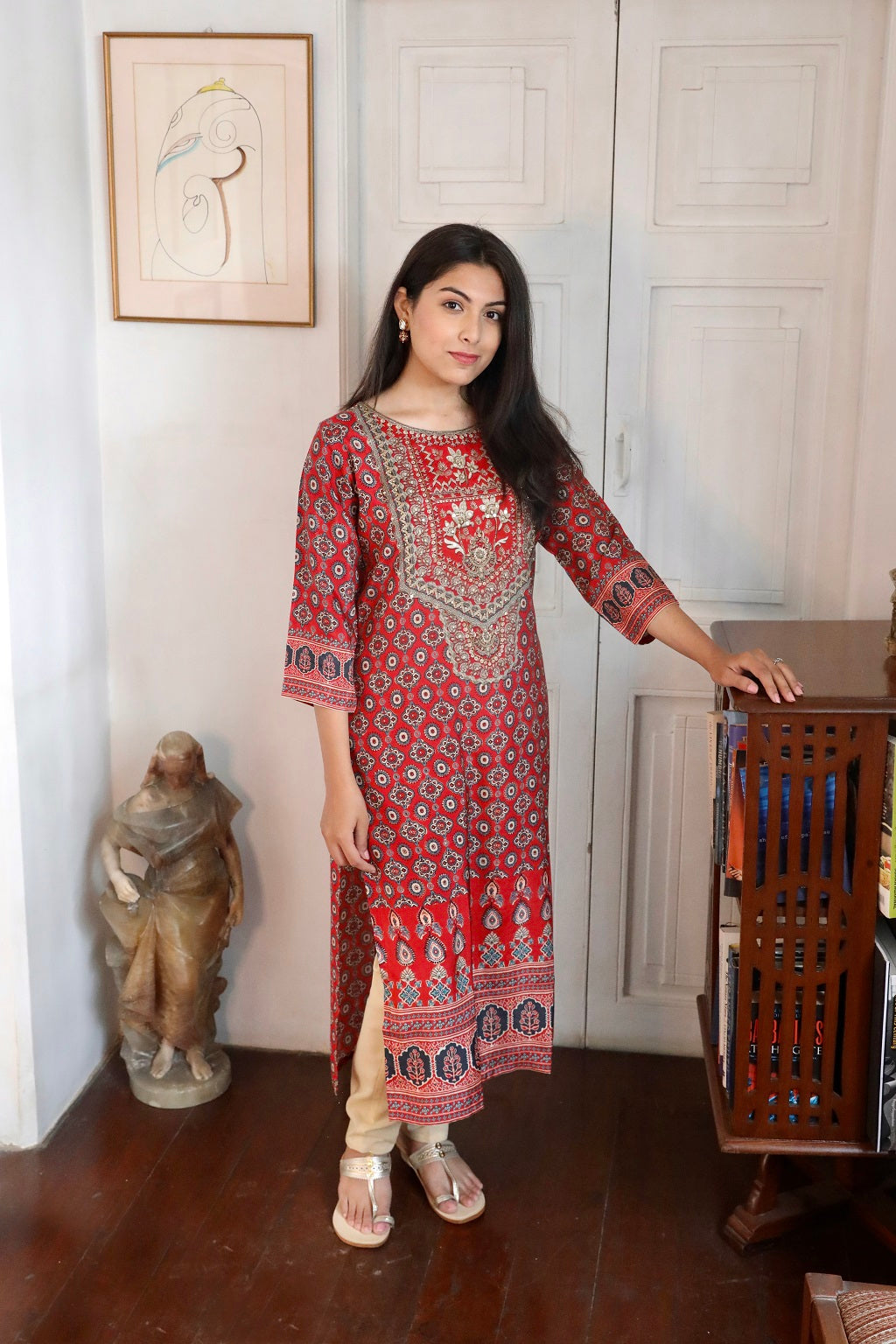 Muslin Printed Long Kurta