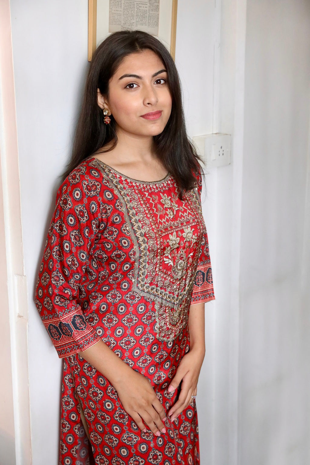 Muslin Printed Long Kurta