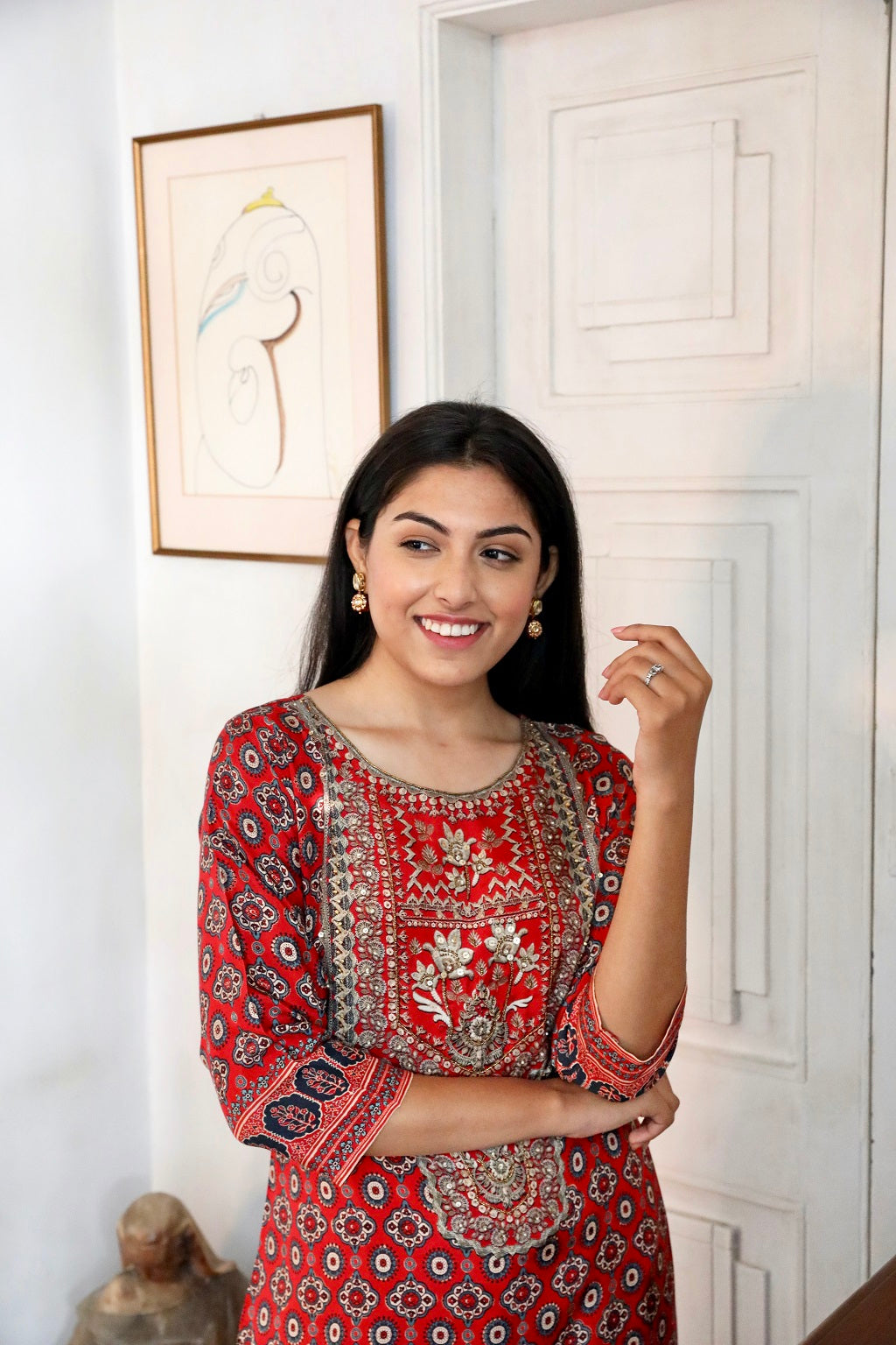 Muslin Printed Long Kurta