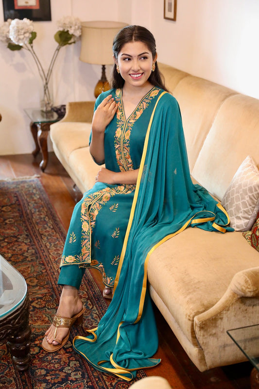 Emerald AO Butti Ethnic Suit