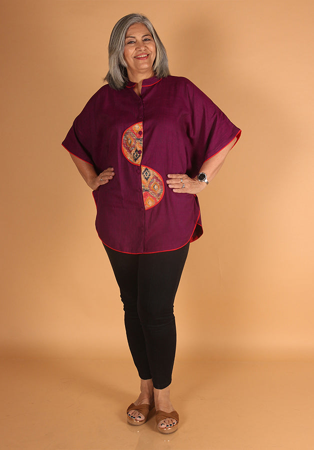 Purple Cape Kurti