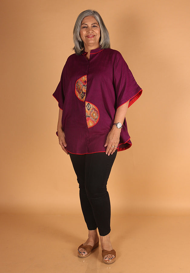Purple Cape Kurti