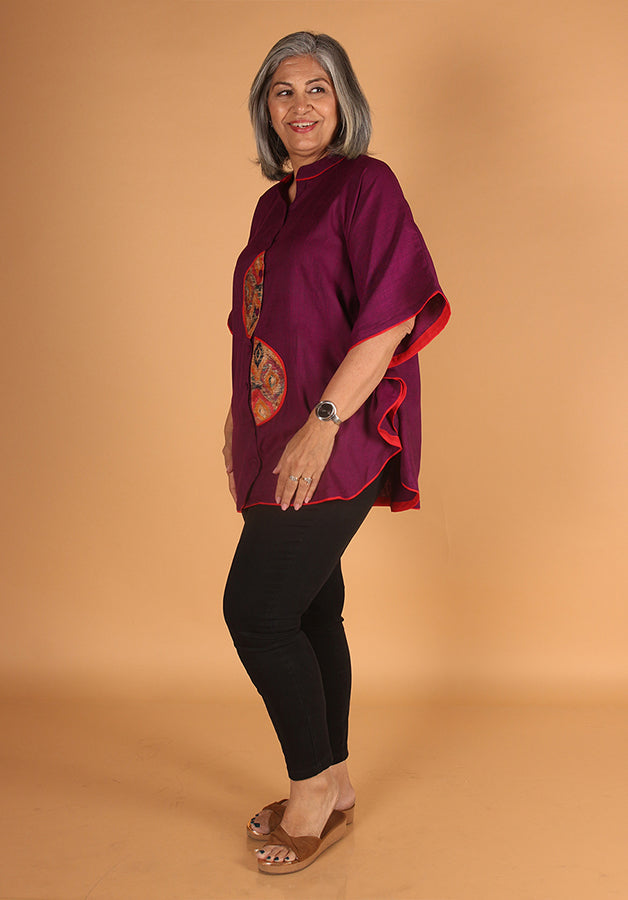 Purple Cape Kurti