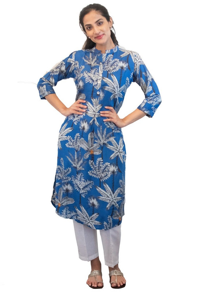 Rayon Tree Printed Kurta