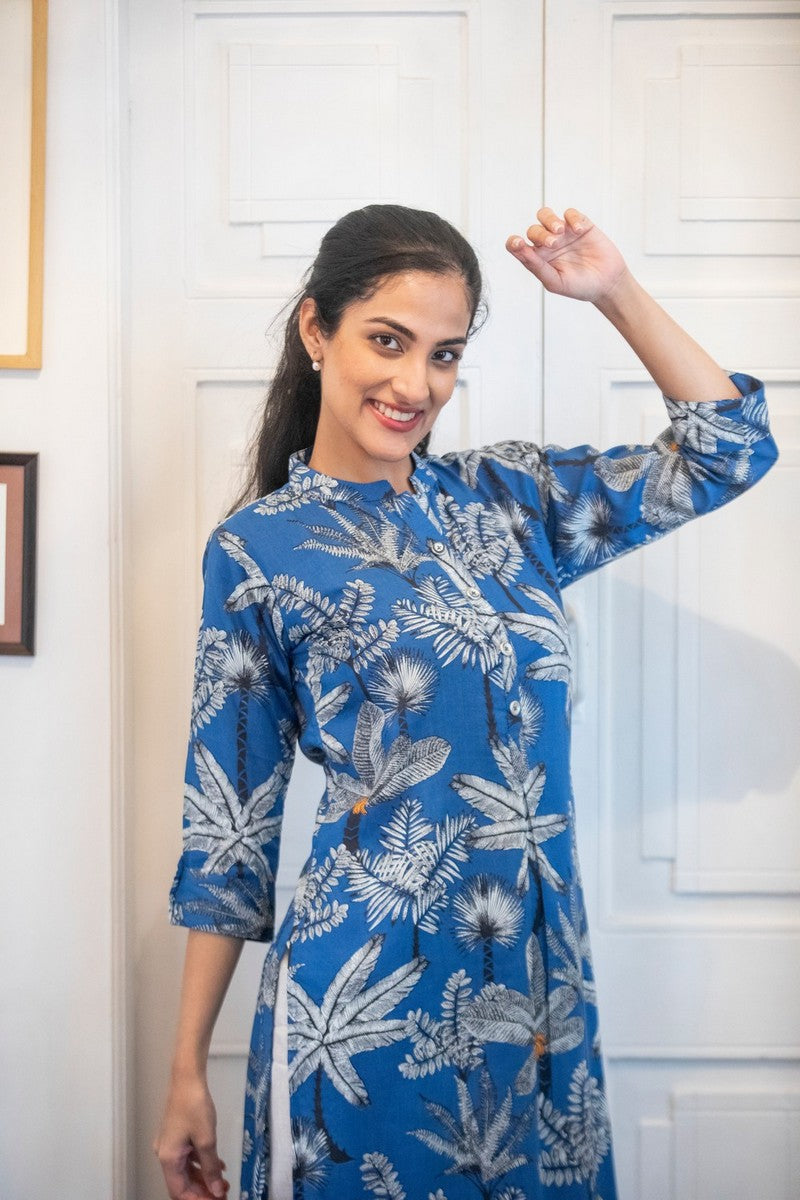 Rayon Tree Printed Kurta