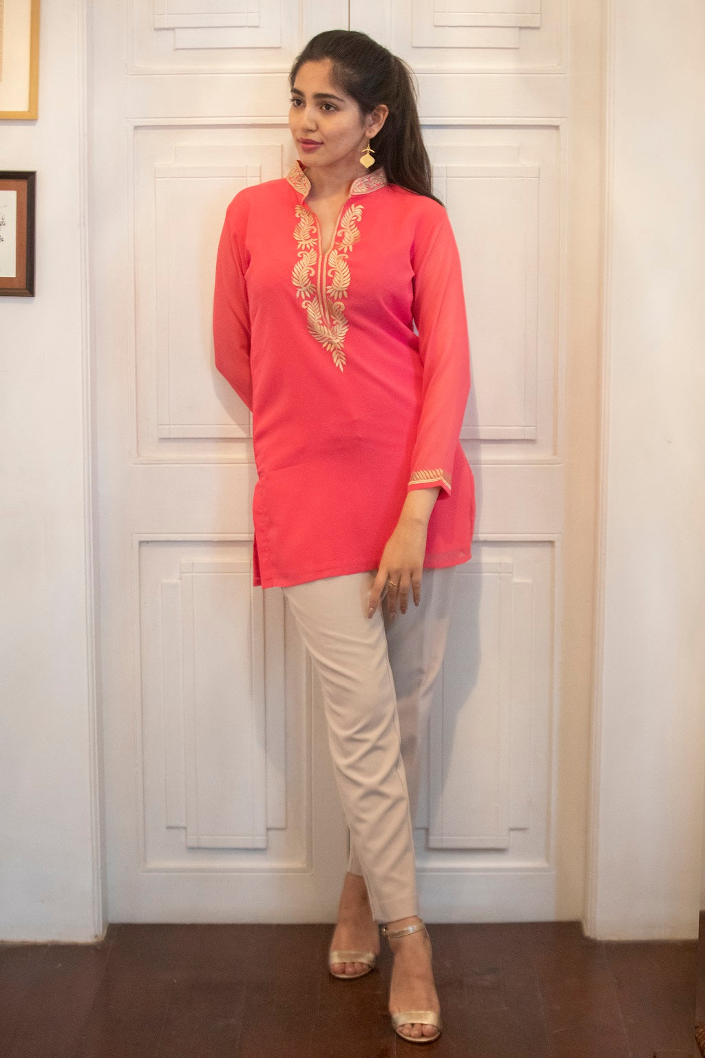 Georgette With Fine Embroidery Kurti