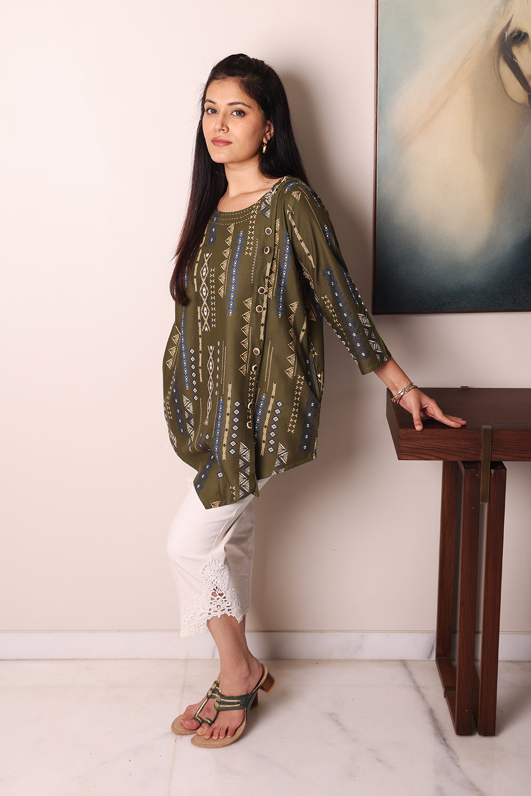 Front V Cut Kurti