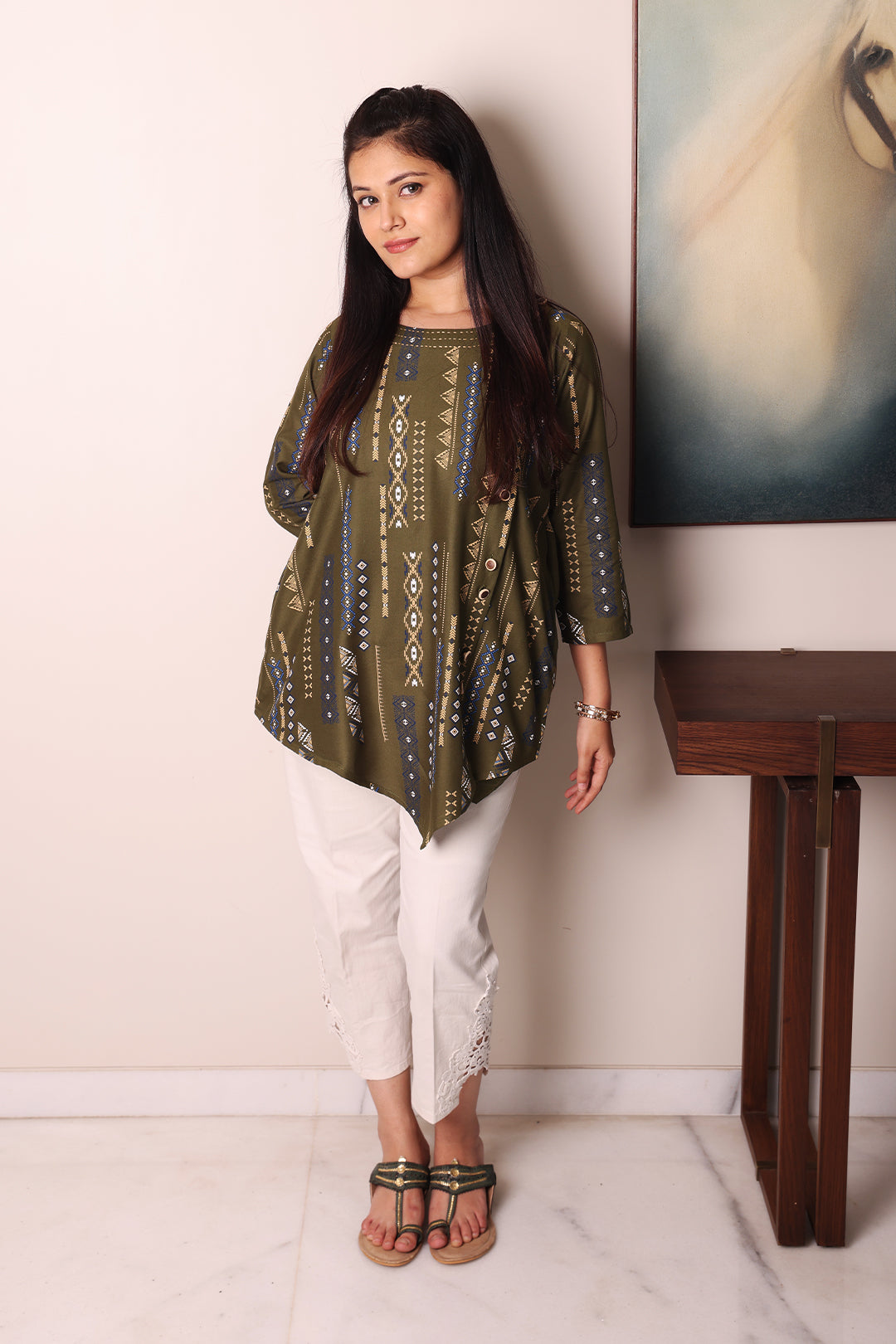 Front V Cut Kurti