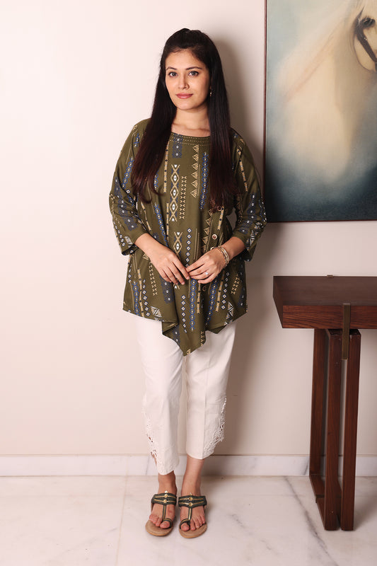 Front V Cut Kurti