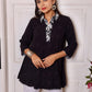 Black White Hakoba Georgette Short Kurti