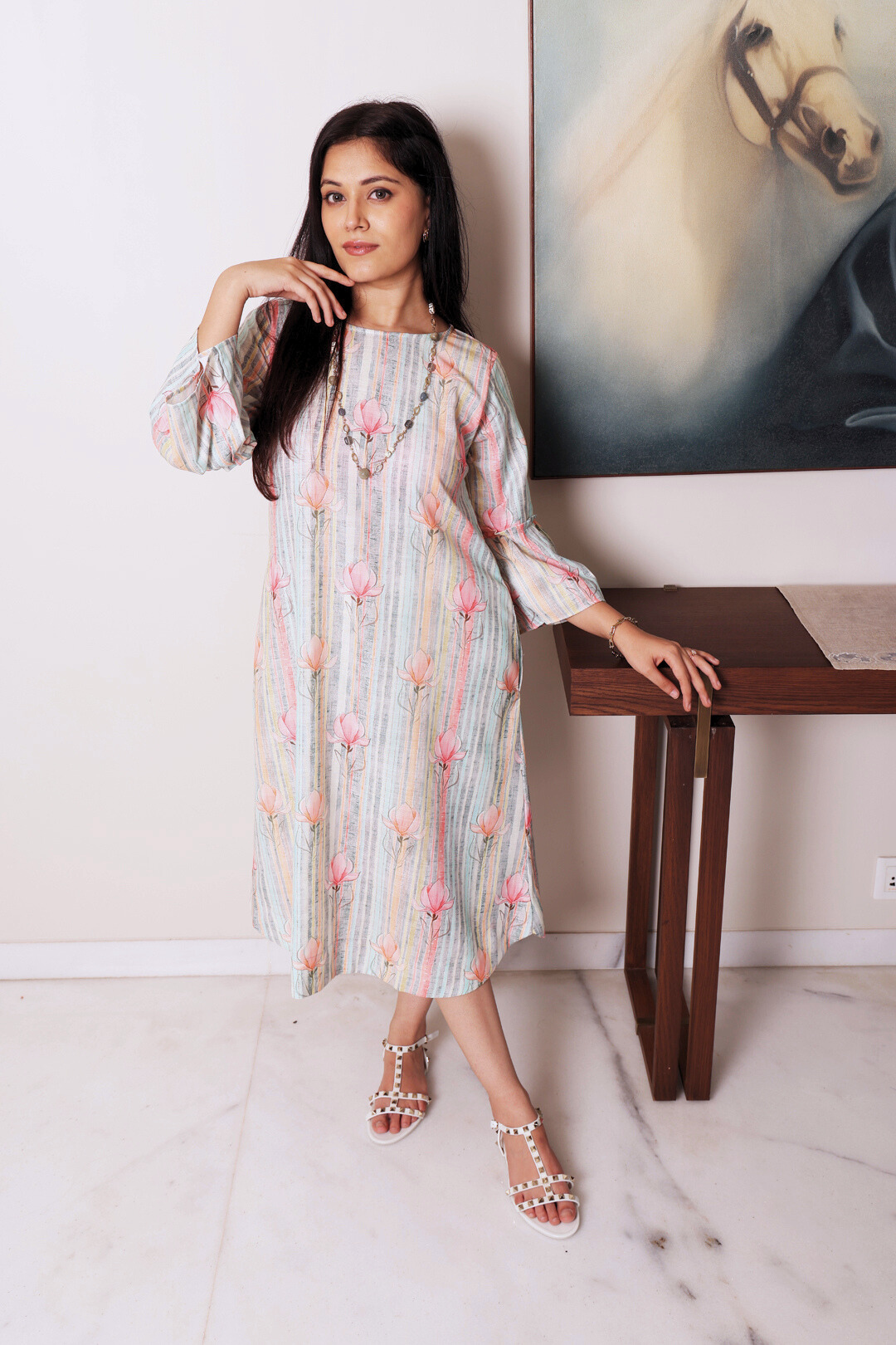 Stripe Linen Dress