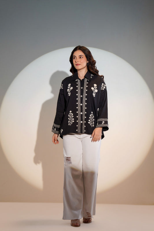 Embroiderey Butta Short Kurti