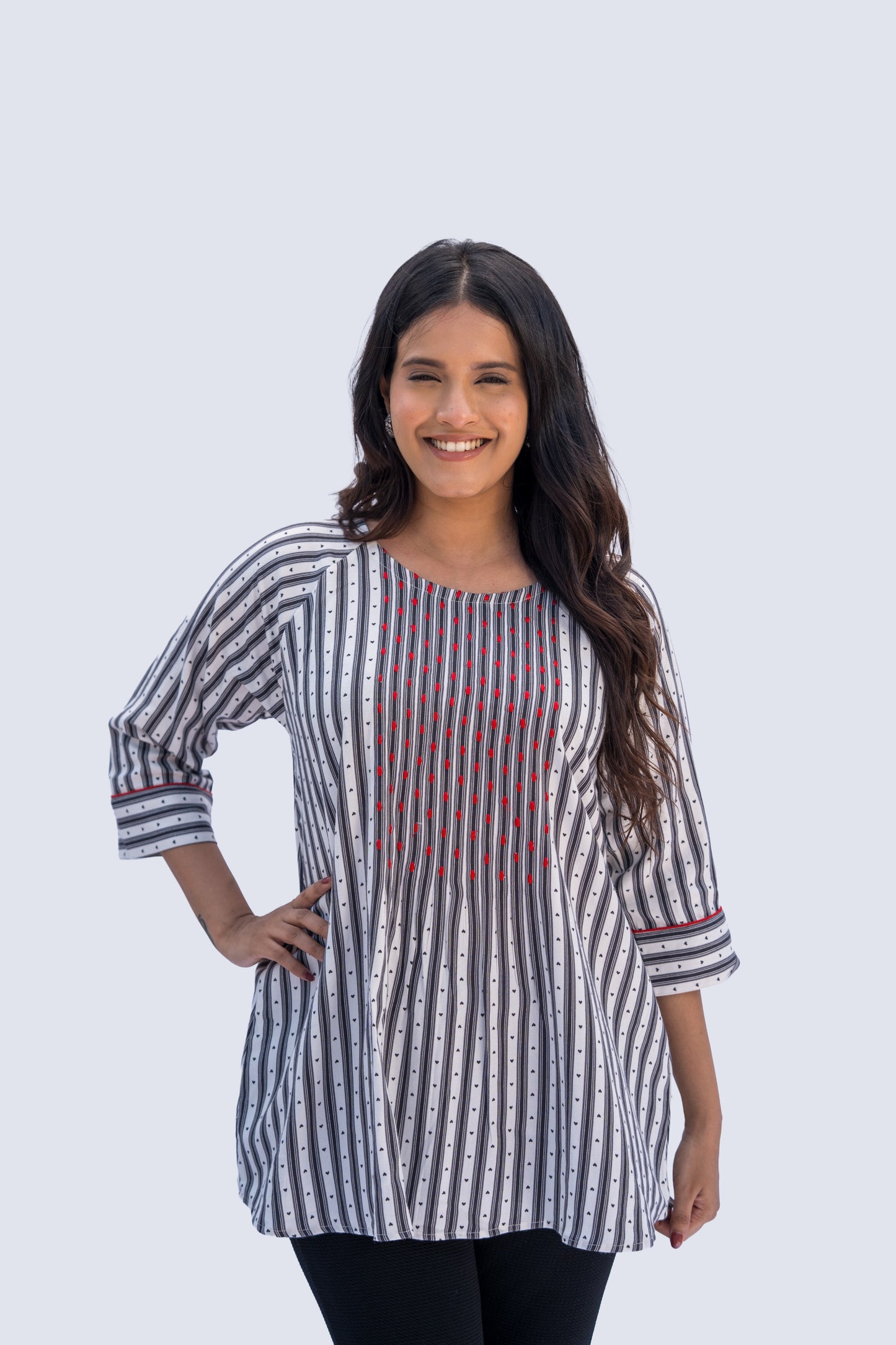 Heart Print Kurti