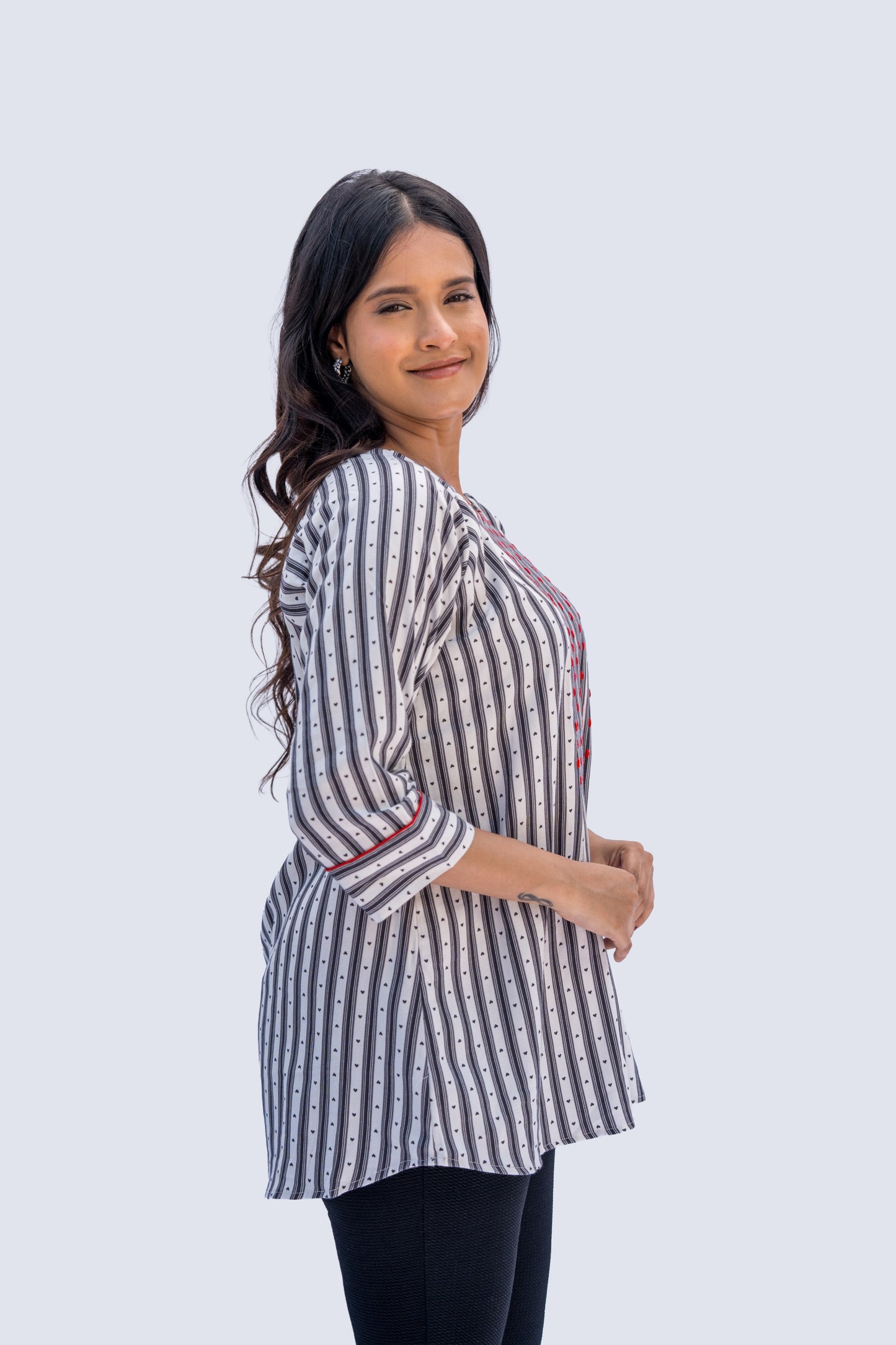 Heart Print Kurti