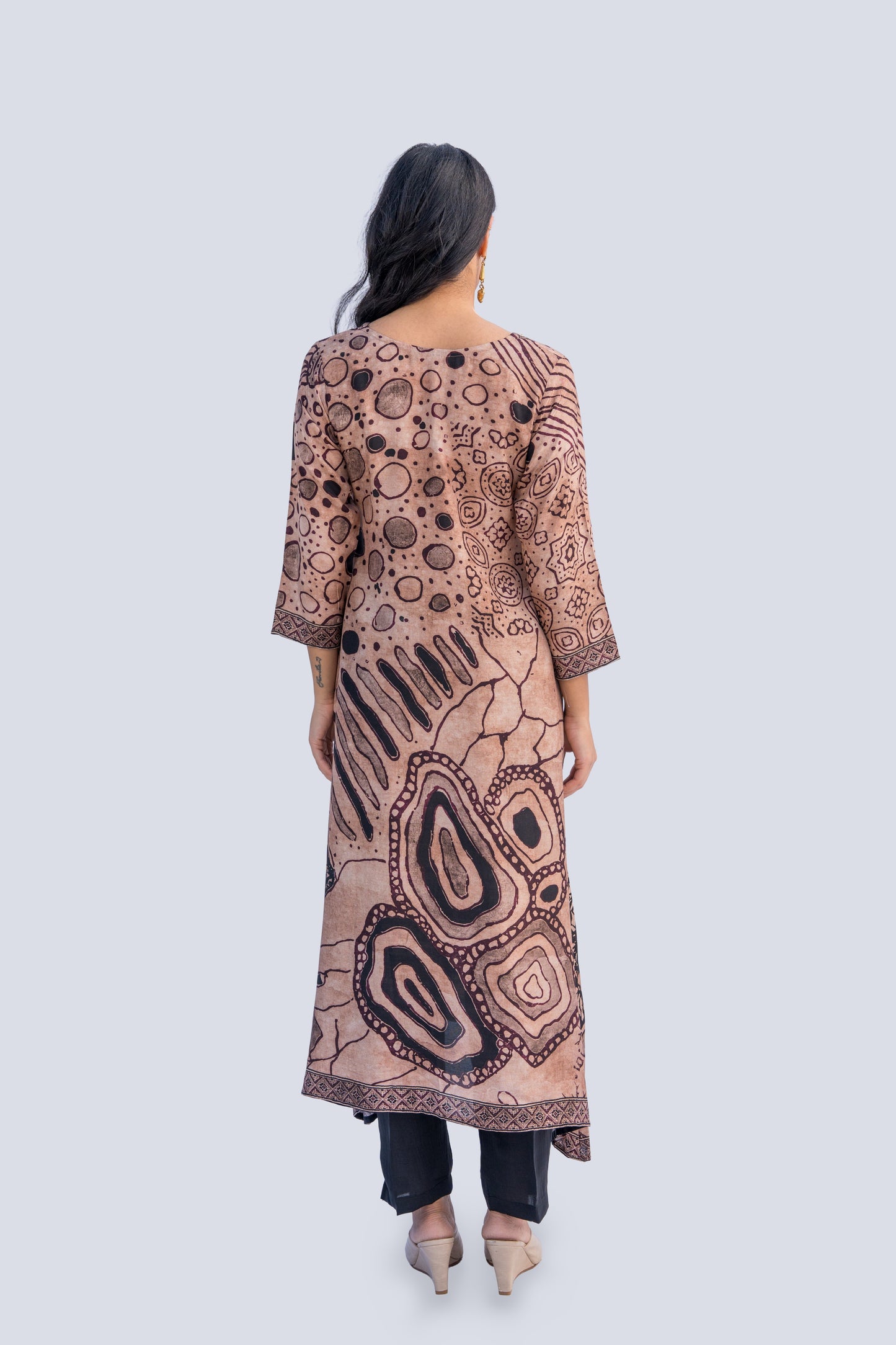 Side Drop Printed Kurta