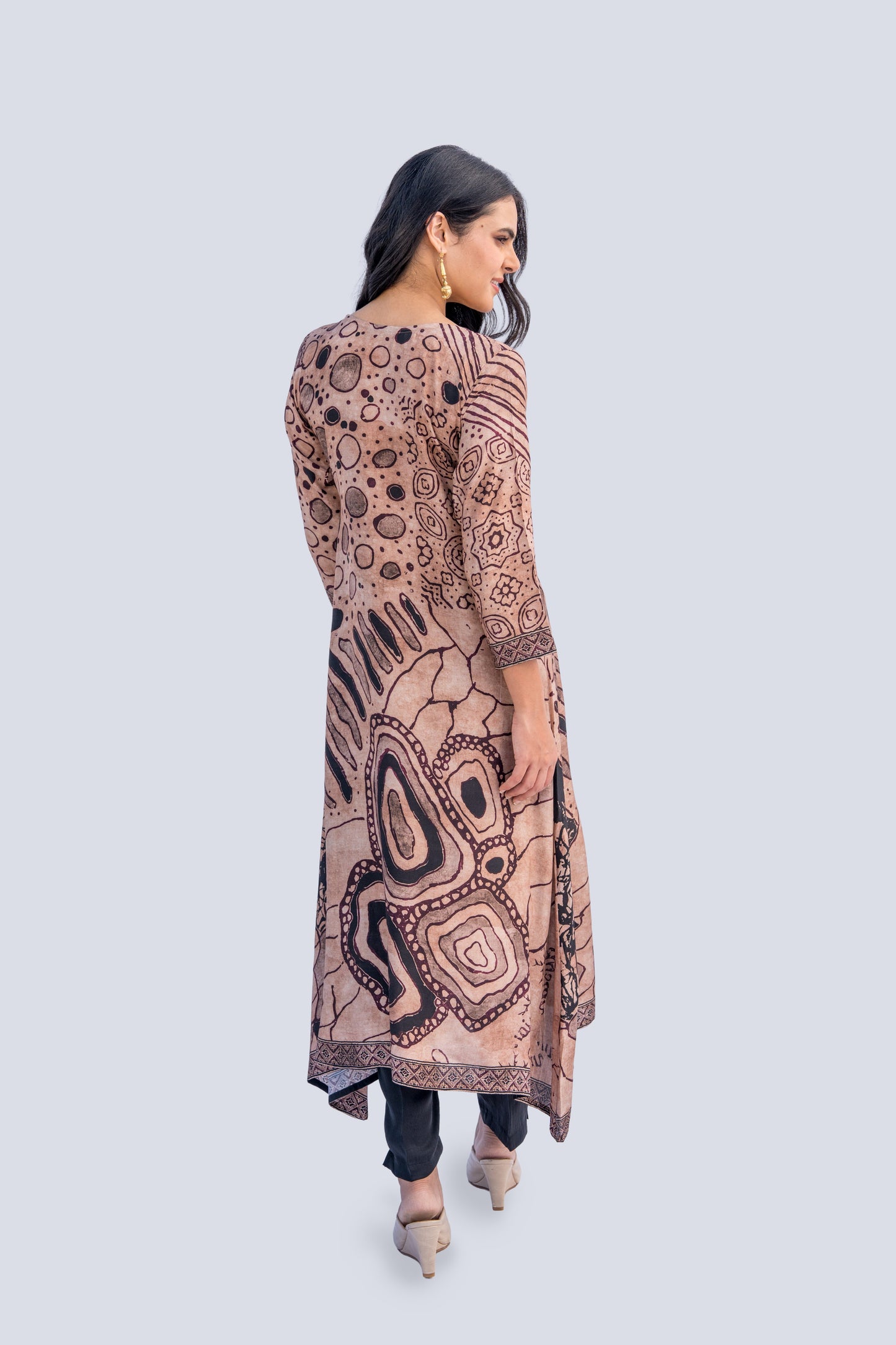 Side Drop Printed Kurta
