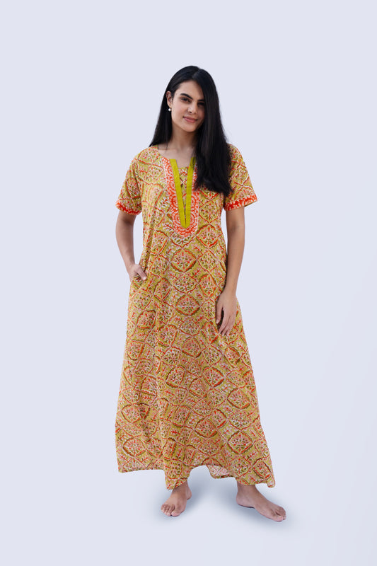 Cotton Bdr Yoke Patti