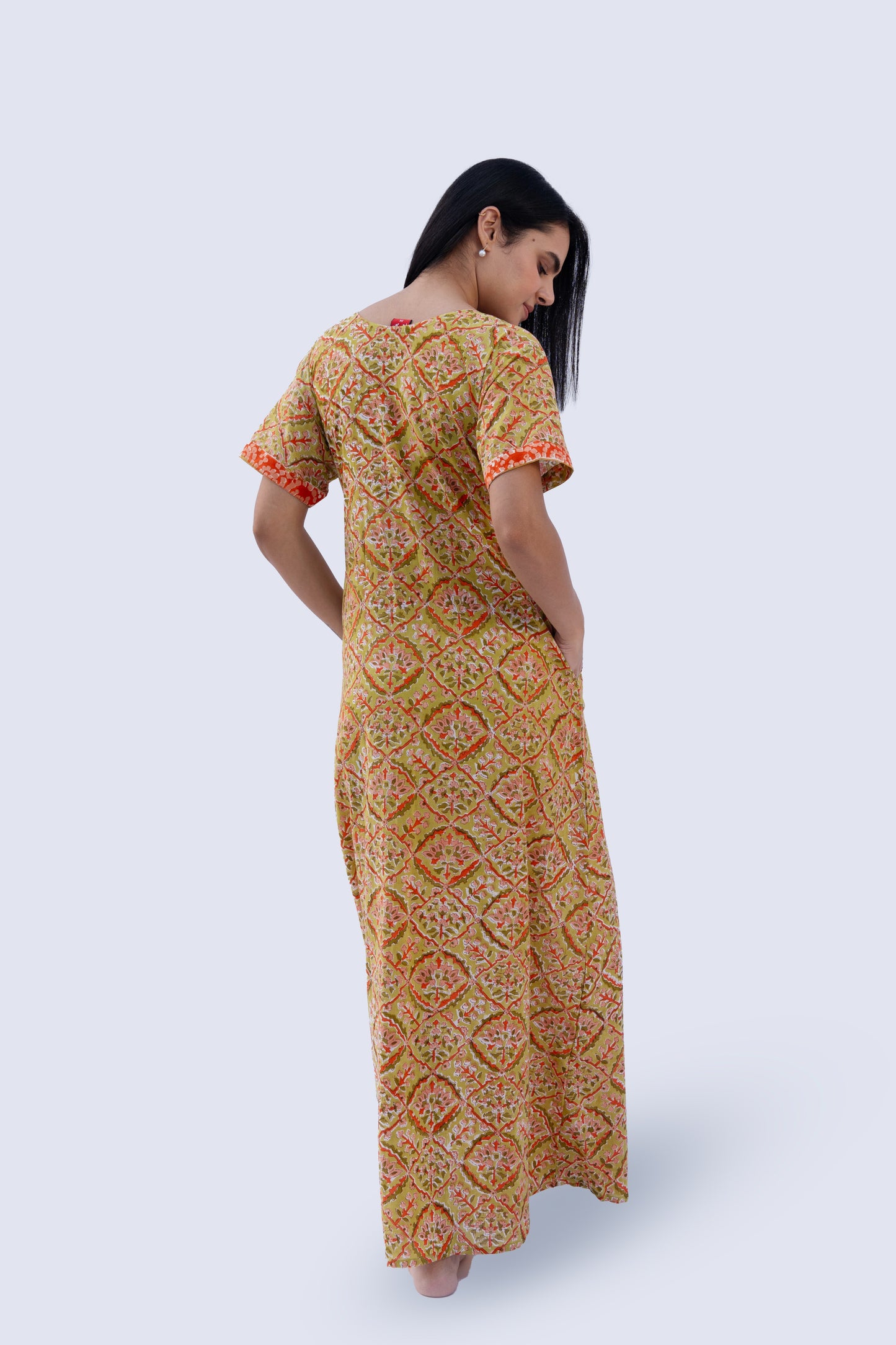 Cotton Bdr Yoke Patti