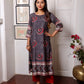 Grey Muslin Chakra Printed Long Kurta