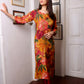 Mustard Floral Muslin Long Kurta