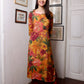 Mustard Floral Muslin Long Kurta