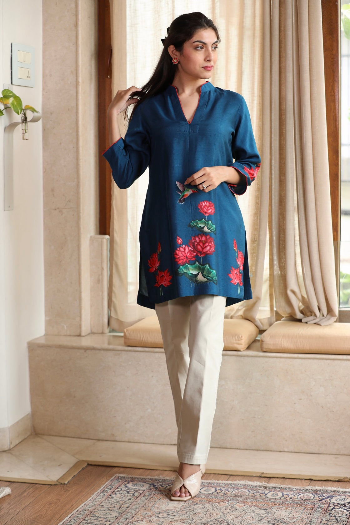 Boutique Style Mal Cotton Embroidered Kurti at Rs.950/Piece in surat offer  by paheli export