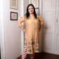 Yellow Muslin Floral Long Kurta