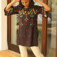 Printed Bell Sleeve Short Kurti