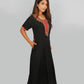 Black Spun Emboridered Kaftan